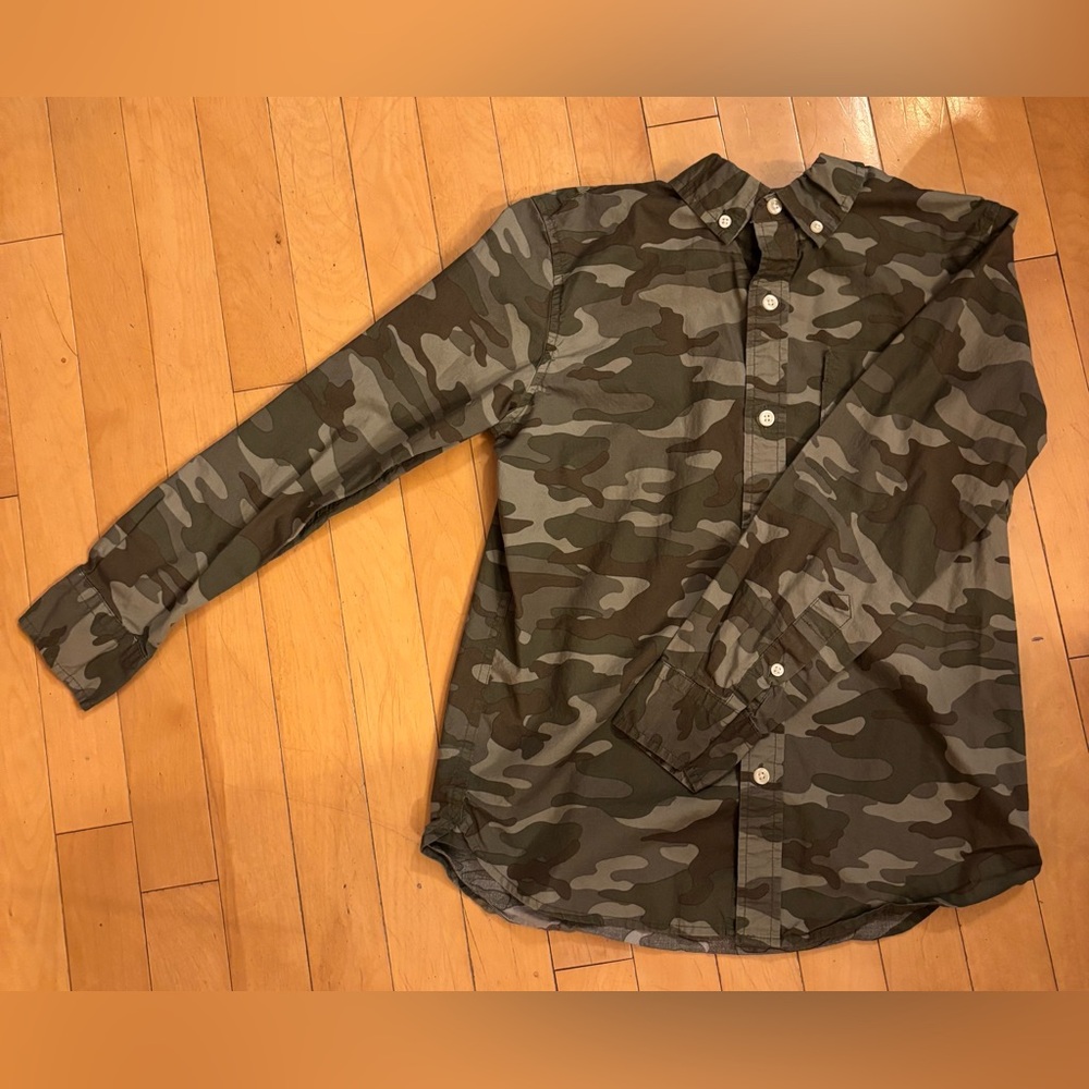 GAP Kids Green Camouflage Shirt